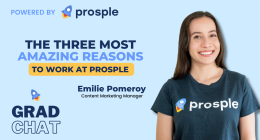 What are the three most exciting and unique benefits of working at Prosple?